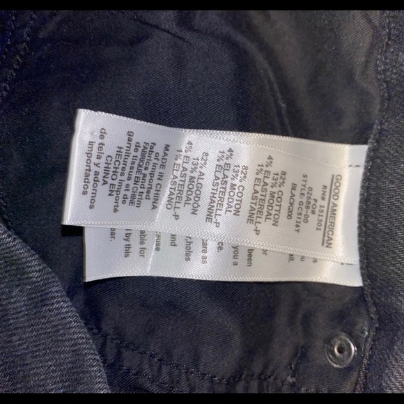 NWT Good American Good Curve Black Jeans - Picture 5 of 5